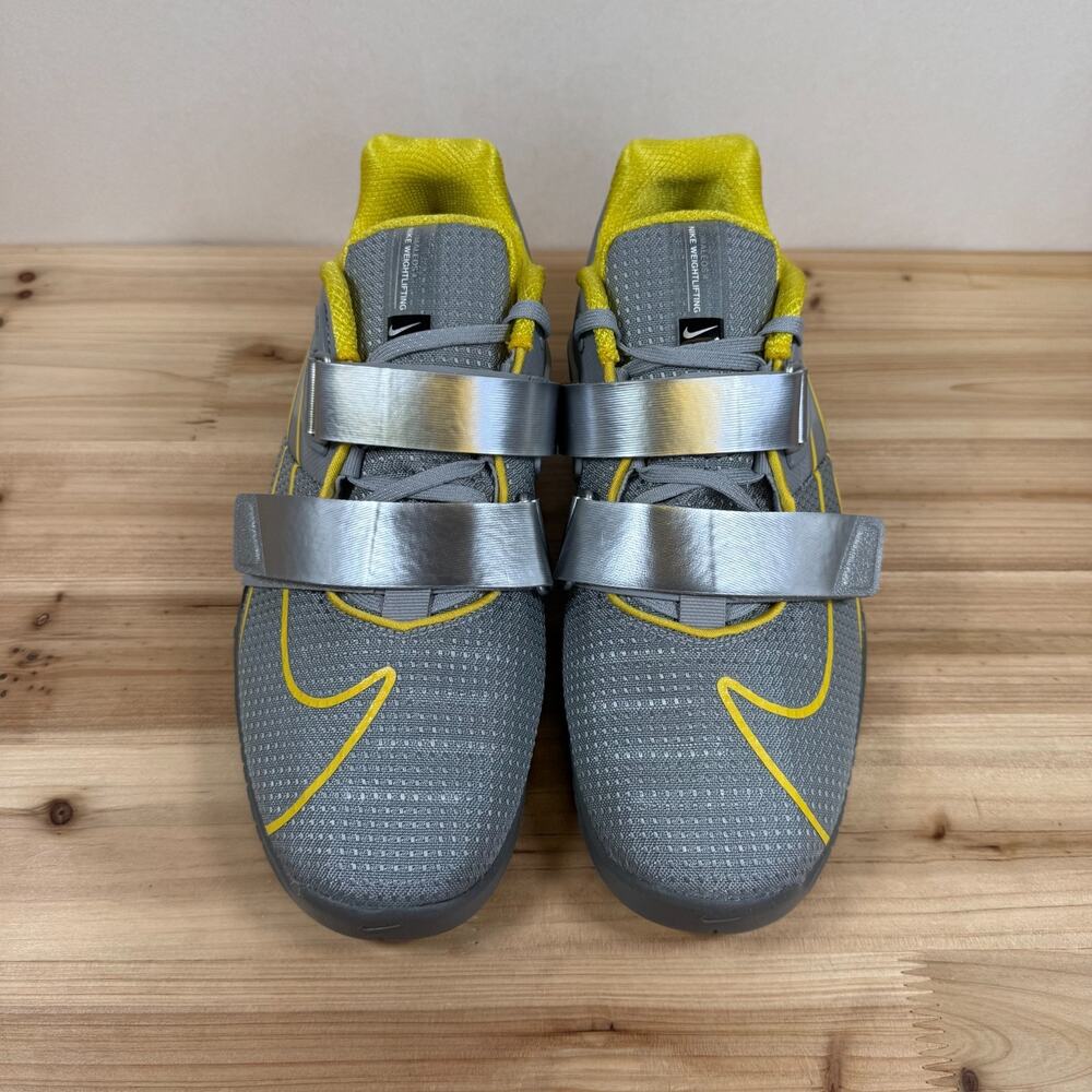 Nike Romaleos 4 Weightlifting Shoes Mens 11 wolf grey yellow CD3463-002 - Picture 2 of 8